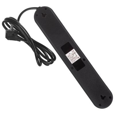 3. MACLEAN POWER STRIP, EXTENSION CORD, 5 OUTLETS + 3XUSB, 110-240V AC 50/60HZ, 2.1A MAX 2500W, 1.5M, BLACK MCE395 B