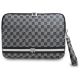 DKNY Sleeve Checkered Pattern Printed Stripes 14" Laptop Case - Black