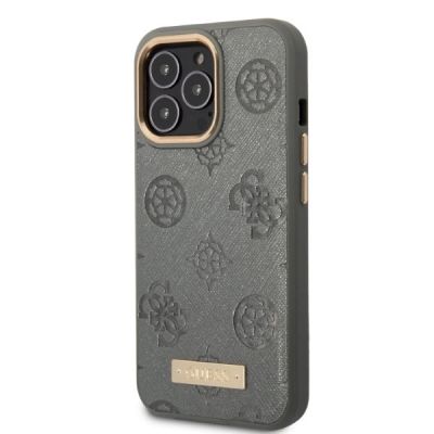 2. Guess GUHMP13LSAPSTG iPhone 13 Pro / 13 6.1" grey/grey hardcase Peony Logo Plate MagSafe