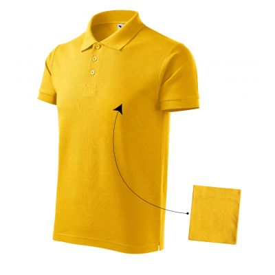 Malfini Cotton M MLI-21204 yellow polo shirt
