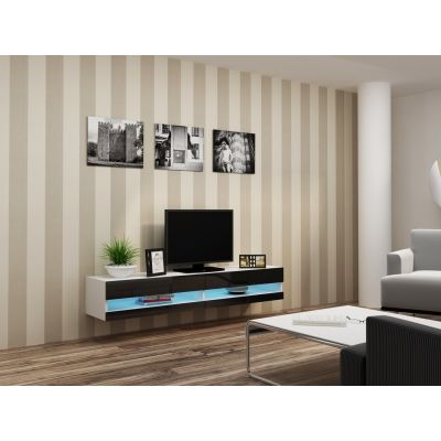 TV cabinet VIGO NEW '180' 30/180/40 white/black flat