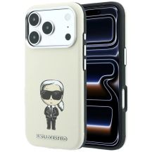 Karl Lagerfeld Smooth Ikonik Sketch MagSafe Case for iPhone 18 Pro Max / 17 Pro Max - Beige