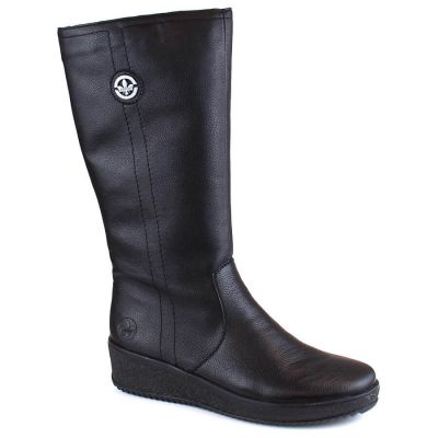 Rieker W RKR237B Leather Waterproof Boots Lined with Lambswool