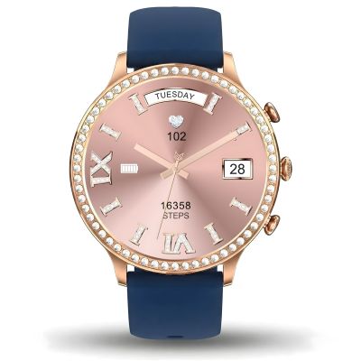 10. Smartwatch Gravity Rose Gold Strap and Bracelet GT5-6