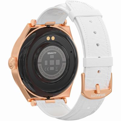 4. Smartwatch Gravity Rose Gold White GT25-5