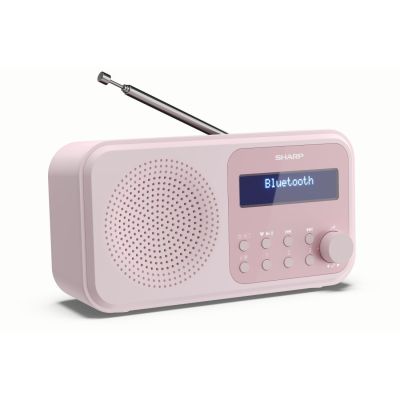 3. Sharp DR-P420 Portable Digital Radio, Pink