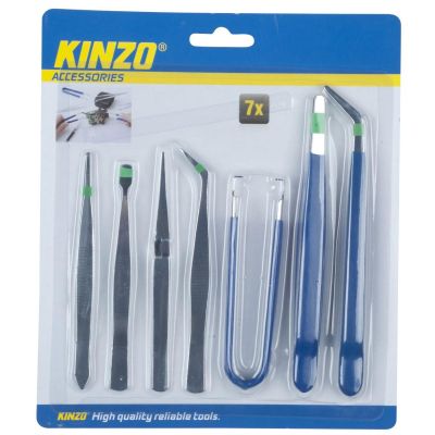 3. KINZO TWEEZERS SET 7 PCS