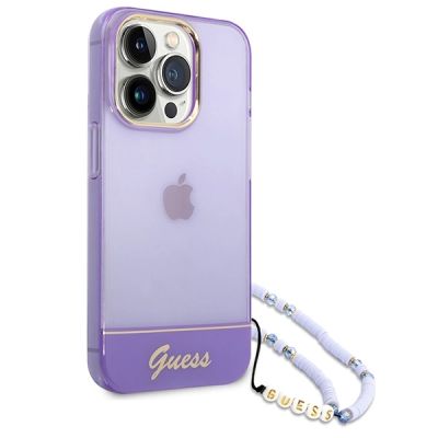 3. Guess GUHCP14LHGCOHU iPhone 14 Pro 6.1" purple/purple hardcase Translucent Pearl Strap