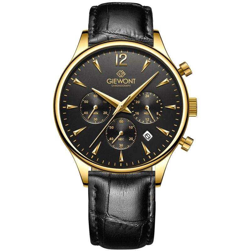 Giewont Chronograph Sapphire Black and Gold Men's Watch GW6310-A4