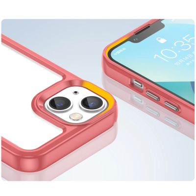 6. Outer Space Case iPhone 14 hard cover with a gel frame red
