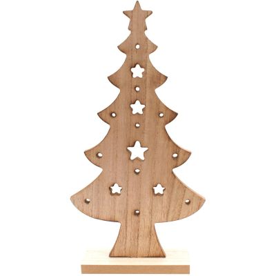 5. DECORATIVE WOODEN CHRISTMAS TREE 32CM STAR