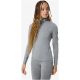 2. Women's thermal long-sleeve top SUPER.NATURAL W TUNDRA175 ZIP 1/4 grey