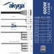 6. Akyga AK-C1-600 Power Supply Module 600W 24-pin ATX ATX Black