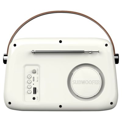 5. SAVIO PORTABLE RADIO WHITE RS-02
