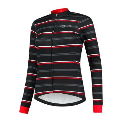 Rogelli women's winter jacket STRIPE black-red 2XL