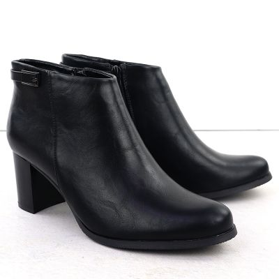 3. Jezzi ASA125-36 classic women's ankle boots with a block heel