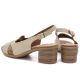4. Beige Sergio Leone SK578-S women's leather block sandals