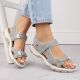 2. Comfortable Rieker W RKR674 gray sandals