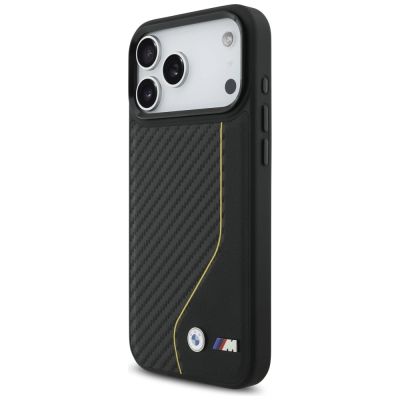 2. BMW M Carbon Line & Logo MagSafe Case for iPhone 17 Pro Max - Yellow