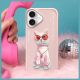 10. Nimmy Glasses Cool Cat iPhone 16 Case - Pink