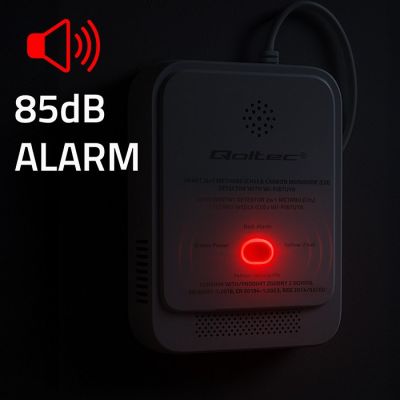 2. QOLTEC NATURAL GAS AND CARBON MONOXIDE LEAK SENSOR | TUYA | WI-FI | 85DB ALARM | LED