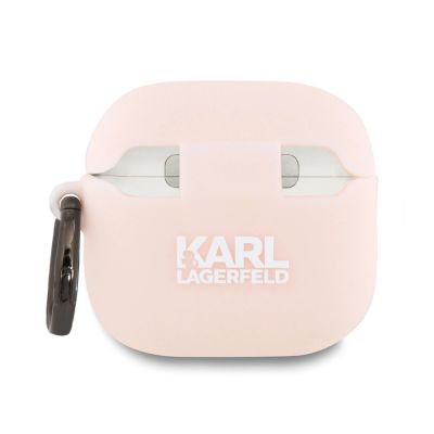 2. Karl Lagerfeld Silicone Choupette Head 3D Case for AirPods 4 - Pink