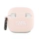 2. Karl Lagerfeld Silicone Choupette Head 3D Case for AirPods 4 - Pink