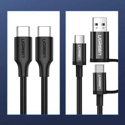 11. Ugreen US286 USB-C - USB-C PD QC 3A 480Mb/s cable 1.5m - black
