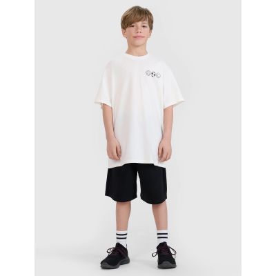 3. Boy's oversize T-shirt with print 4F 4FJRSS25TTSHM2640-11S