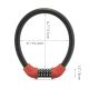 3. Rockbros RKS870-BK bicycle lock with code, steel cable, 85 cm - red