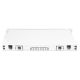 6. FO patch panel with equipment 19'' 1U, 6x LC dx, OM3, pigtails, adapters, trays, sliding, gray