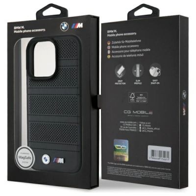 8. BMW M Perforated And Stitched Line MagSafe case for iPhone 16 Pro Max - black