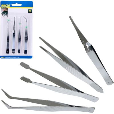 4. KINZO TWEEZERS SET OF 4