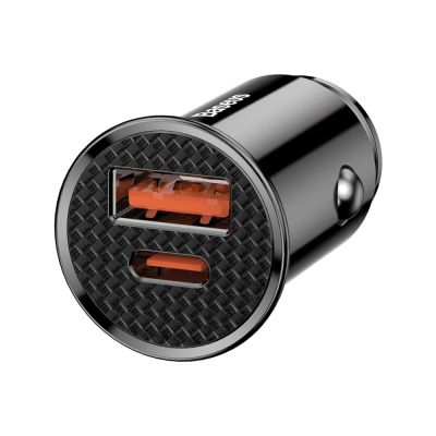 3. Baseus Circular PPS smart car charger with USB Quick Charge 4.0 QC 4.0 and USB-C PD 3.0 SCP ports black (CCALL-YS01)