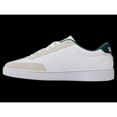 5. K-swiss sneakers COURT BALBOA WHITE/CLOUD DANCER/POSY GREEN-M (04735-168-M)