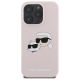 3. Karl Lagerfeld Silicone Nauble Heads Print MagSafe Case for iPhone 16 Pro - Pink