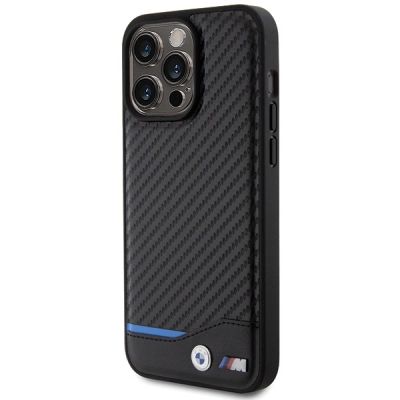 2. BMW Leather Carbon case for iPhone 15 Pro Max - black