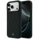 Mercedes Leather with Crossed Lines MagSafe case for iPhone 17 Pro - black