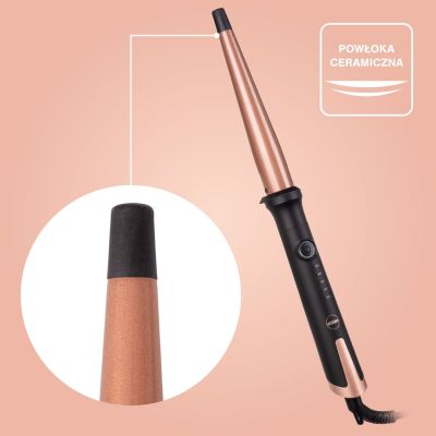 9. ELDOM HAIR CURLING IRON HS12 ZIA 45W ADJUSTMENT 120-200 DEGREES 5 PROGRAMS