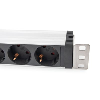 3. Digitus Power strip with aluminum profile and switch, surge protection, integrated mains filter, 5 sockets with contacts