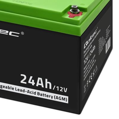 3. Qoltec AGM battery | 12V | 24Ah | max 360A