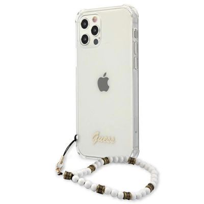 2. Guess GUHCP12LKPSWH iPhone 12 Pro Max 6.7" Transparent Hardcase White Pearl