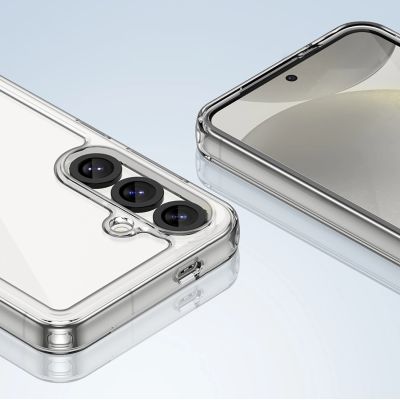 5. Outer Space Case for Samsung Galaxy S25 Edge Cover with Flexible Frame - Transparent