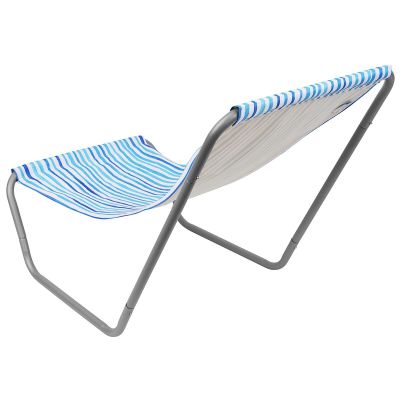 10. FOLDABLE GARDEN AND BEACH CHAIR AND BLUE LINES BAG