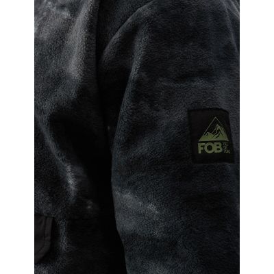 5. Men's oversize stand-up collar fleece 4F 4FWAW24TFLEM299-90A