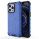 Honeycomb Case armor cover with TPU Bumper for iPhone 13 Pro blue