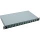 3. 19" Fiber Optic Splice Box 12 x LC/APC Duplex OS2, Splice Finished, Gray