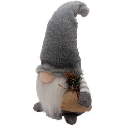 48. DECORATIVE PLUSH LED gnome 38CM GRAY