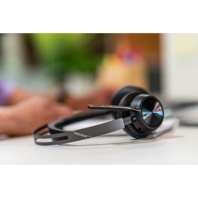 9. POLY Voyager Focus 2 USB-CC Headset with USB-C/A Adapter and Charging Base