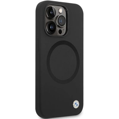 4. BMW BMHMP14XSILBK2 case for iPhone 14 Pro Max 6.7" - black Signature Liquid Silicone MagSafe
